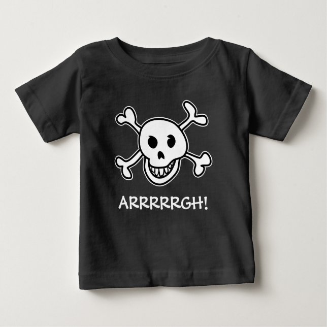 Skalkostumma för halloween fest pirat för barn tee shirt (Framsida)