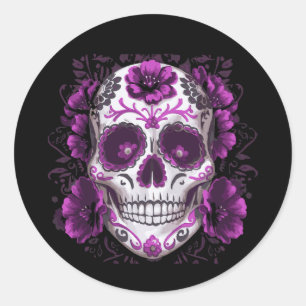 Skall Day of the dead-skelettet Manar Kvinnor Runt Klistermärke