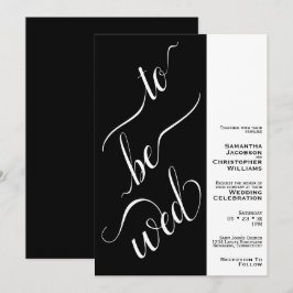 Skall vara modern, minimal svart och vit Bröllop Inbjudningar