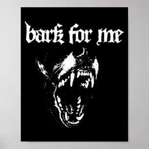 Skalla åt mig Ilsken Hund Blackletter Estetisk Tre Poster