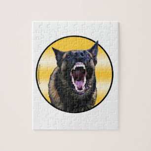Skälla belgaren Malinois "Maligator ", Pussel