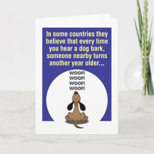 Skälla det humoristiska födelsedagkortet för hund kort