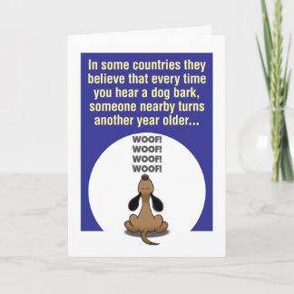 Skälla det humoristiska födelsedagkortet för hund kort