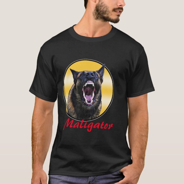 Skälla "Maligator" grafiska Malinois Tröja (Framsida)