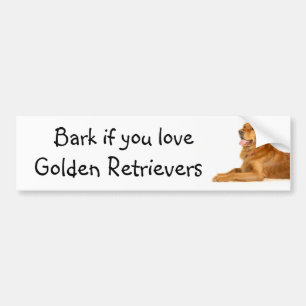 Skälla, om du älskar guld- Retrievers Bildekal