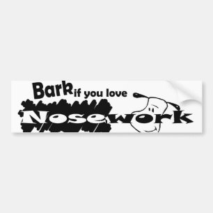Skälla, om du älskar nosework bildekal