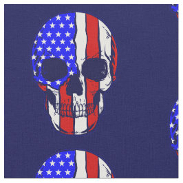 skallamerikan flagga skeleton patriotic tyg