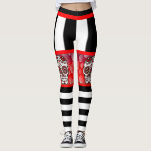 Skallar Och Rosor Leggings