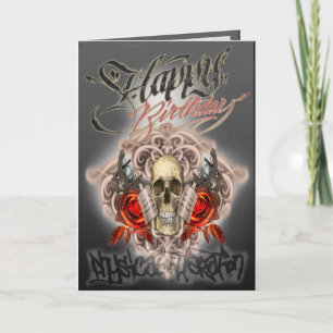 Skallattatuering mot maskiner kort