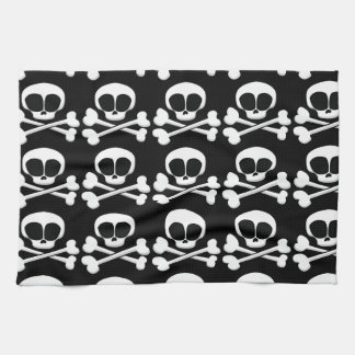 skalle005_92007 SKULL CROSSBONES SYMBOL GANGSTER E Kökshandduk