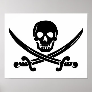 skalle-307778 knäsvärd korsade svart jacka av poster