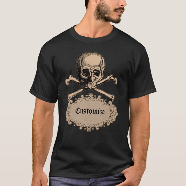 Skalle & Crossbones T Shirt (Framsida)