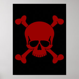Skalle & Crossbonesaffisch Poster