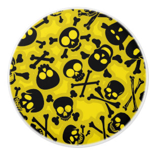 Skalle & Crossbonesmönster Knopp