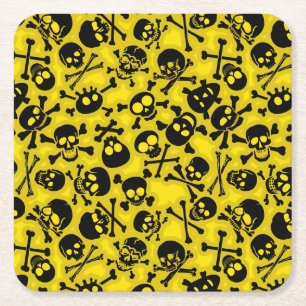 Skalle & Crossbonesmönster Underlägg Papper Kvadrat
