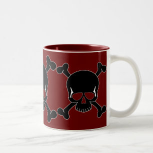Skalle & Crossbonesmugg Två-Tonad Mugg