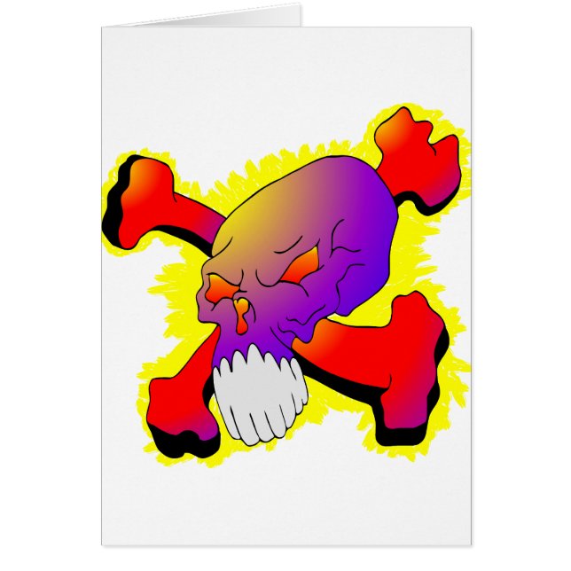 Skalle & CrossBonestatuering Hälsningskort (Framsidan)