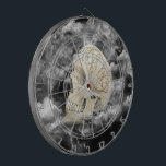 Skalle Darttavla<br><div class="desc">Gotiska designmörkmoln och krönad skalle.</div>