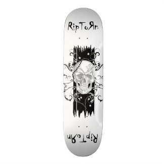 Skalle & Filigree svartvitt Skateboarddäck Old School Skateboard Bräda 18 Cm