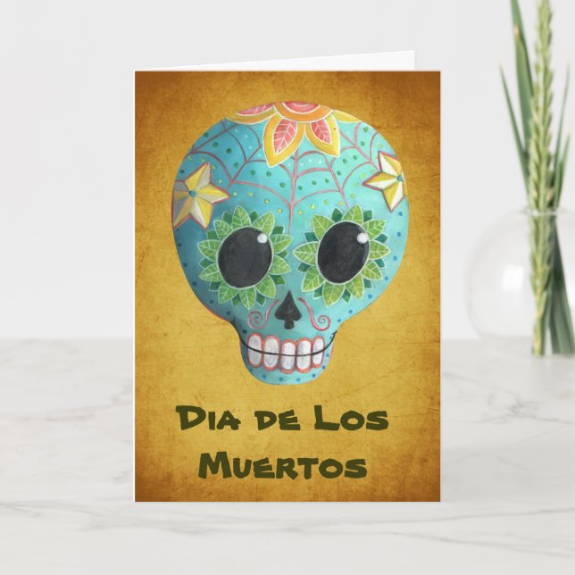 Skalle för blåttDiameter de Los Muertos Konst Kort (Framsida)