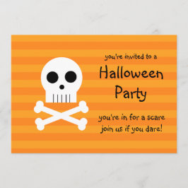 Skalle för halloween festinbjudanpirat inbjudningar