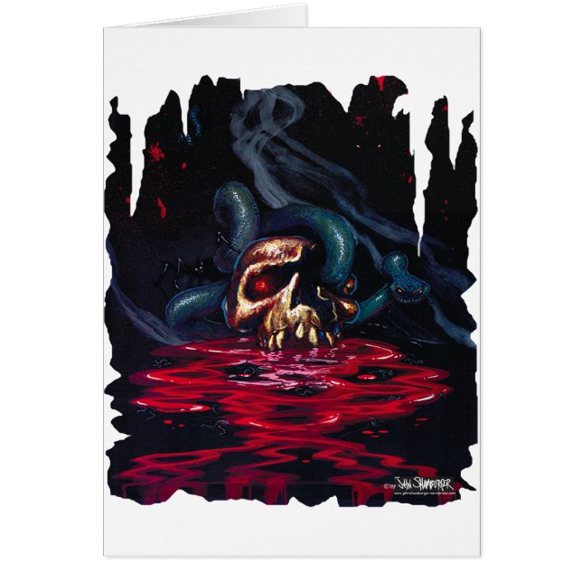 skalle för orm n hälsningskort (Framsidan)