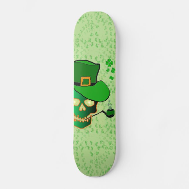 Skalle för St Patricks Skateboard Bräda 19,5 Cm (Framsida)