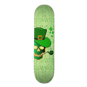 Skalle för St Patricks Skateboard Bräda 19,5 Cm
