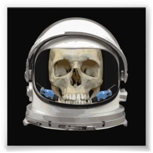 Skalle för utrymmehjälmastronaut fototryck