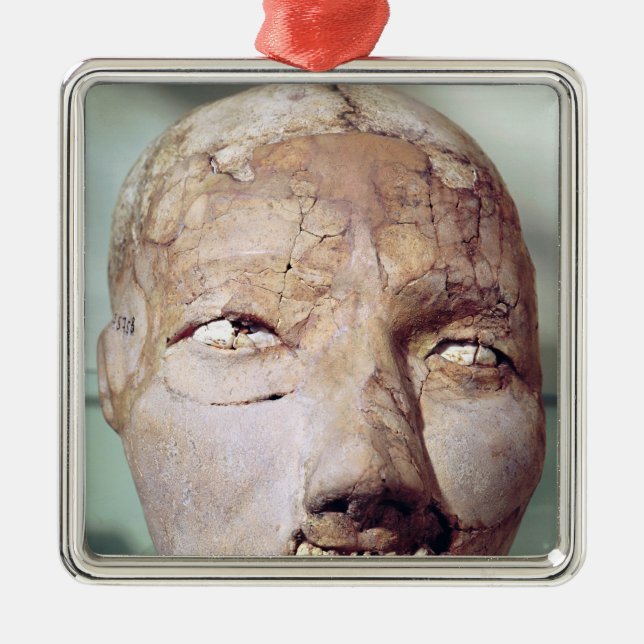 Skalle från Jericho, 7000-6000 BC Julgransprydnad Metall (Framsidan)