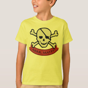 Skalle - gula unge grundläggande Hanes Tagless T Shirt