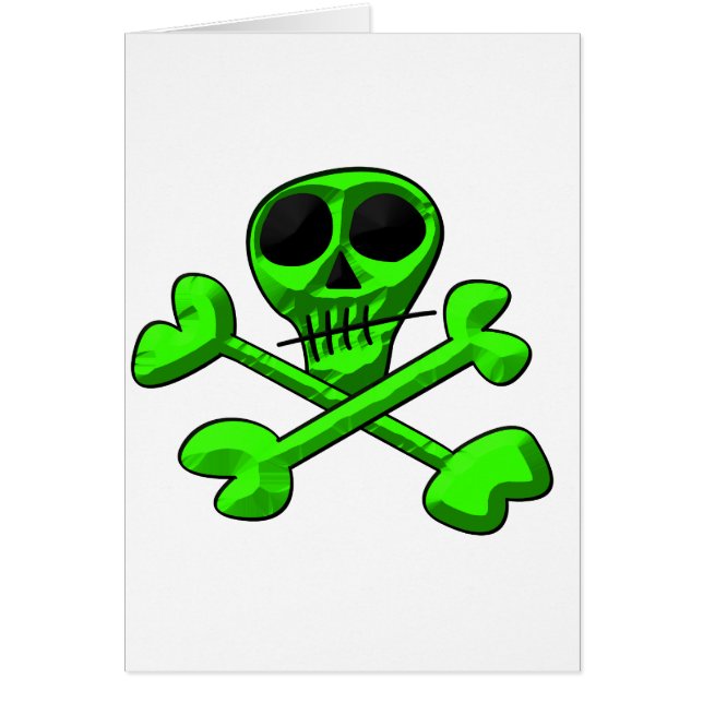 skalle hälsningskort (Framsidan)