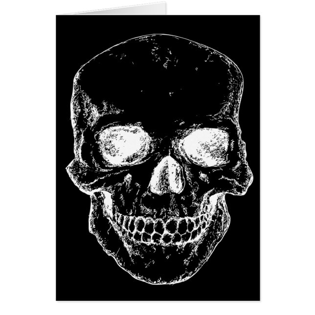 skalle hälsningskort (Framsidan)