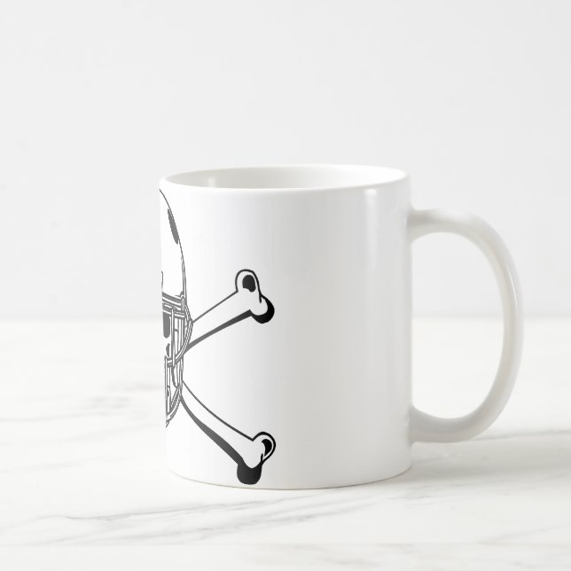 Skalle & korbenfotbollsspelare kaffemugg (Höger)