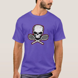 Skalle & korsad RacquetstennisT-tröja T Shirt