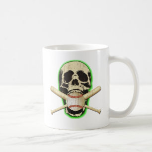 SKALLE MED BASEBALL OCH FLADDERMÖSS KAFFEMUGG