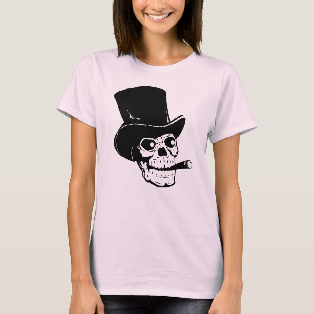 Skalle med cigarrtanktop tee shirt (Framsida)