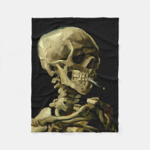 Skalle med den brinna cigaretten av Van Gogh Fleecefilt