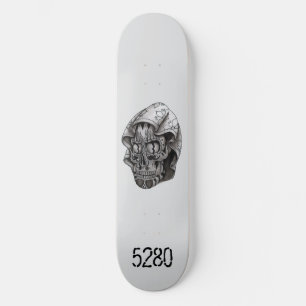 Skalle med huva mini skateboard bräda 18,5 cm