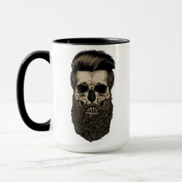 Skalle med skägg mugg