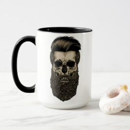Skalle med skägg mugg