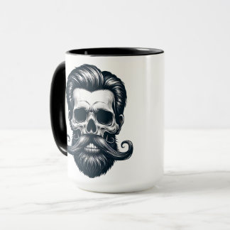 Skalle med skägg mugg