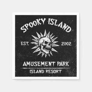 Skalle nöjespark Spooky Island Est 2002 Pappersservett