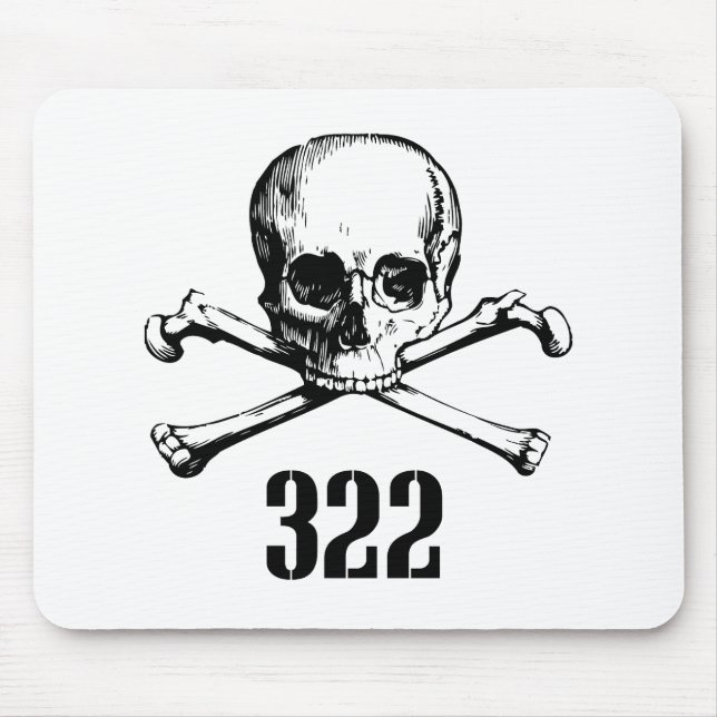 Skalle och ben 322 musmatta (Framsidan)