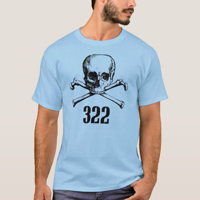 Skalle och ben 322 tee (Framsida)