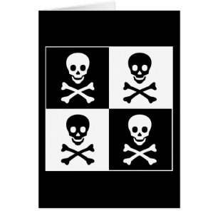 Skalle och Crossbones Hälsningskort