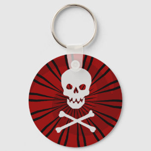 Skalle och Crossbones Keychain Nyckelring