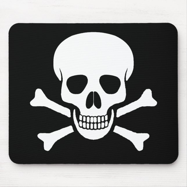 Skalle och Crossbones Mousepad Musmatta (Framsidan)