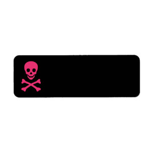 Skalle och Crossbones Returadress Etikett