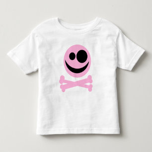 Skalle och Crossbones. Rosor och Black. Tee Shirt